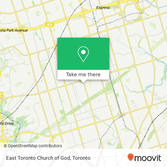 East Toronto Church of God map