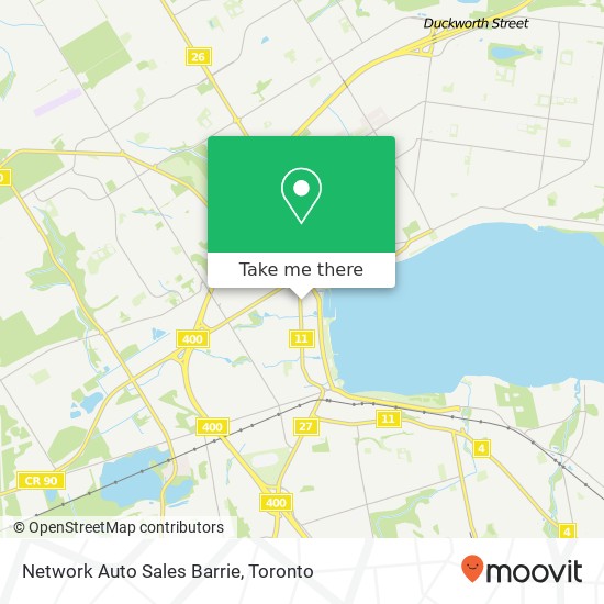 Network Auto Sales Barrie map