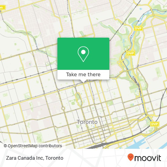 Zara Canada Inc map