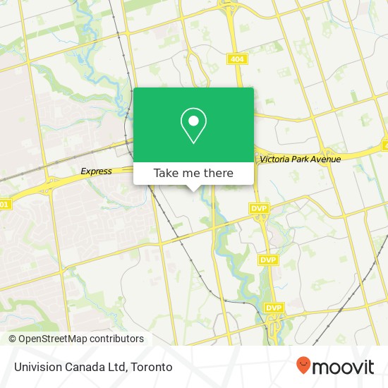 Univision Canada Ltd map