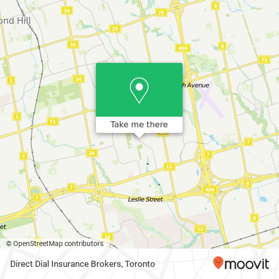 Direct Dial Insurance Brokers map