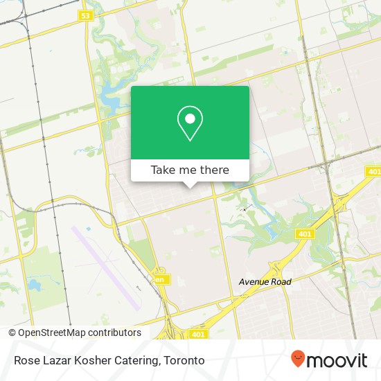 Rose Lazar Kosher Catering map
