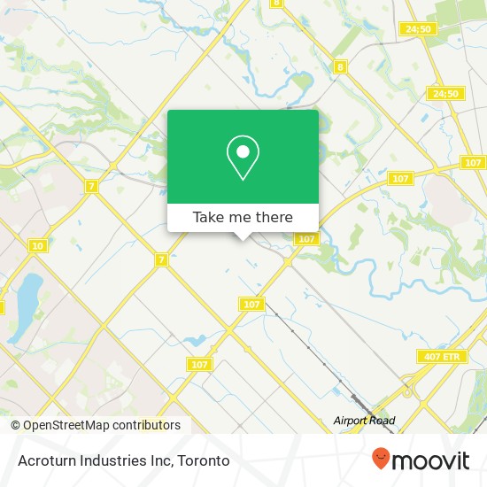 Acroturn Industries Inc map