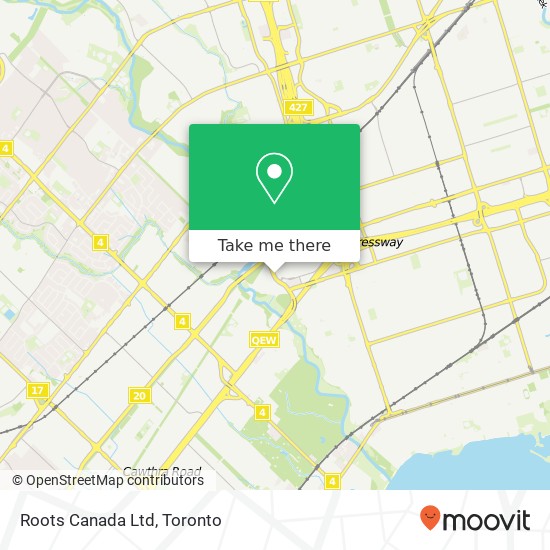 Roots Canada Ltd map
