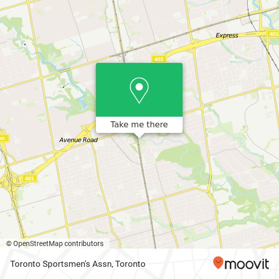 Toronto Sportsmen's Assn map