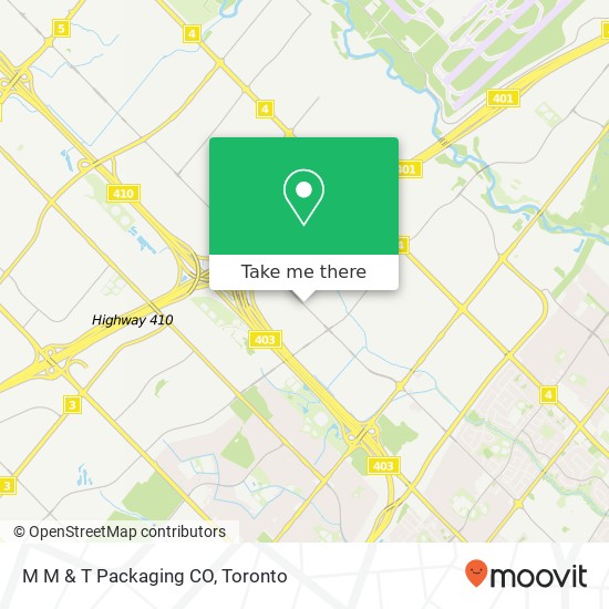 M M & T Packaging CO map