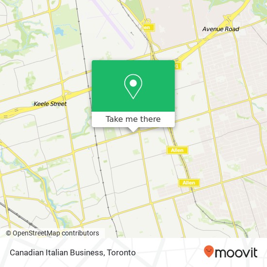 Canadian Italian Business map