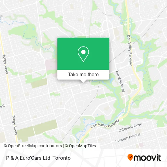 P & A Euro'Cars Ltd map