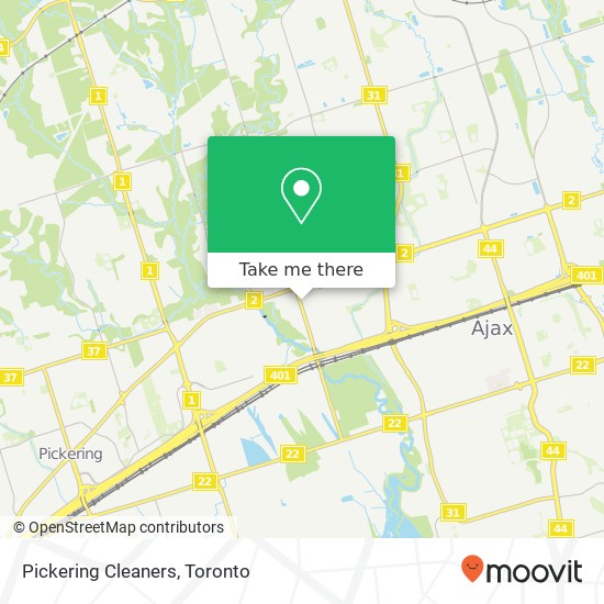 Pickering Cleaners map