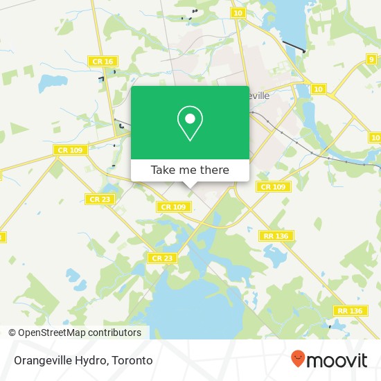Orangeville Hydro map