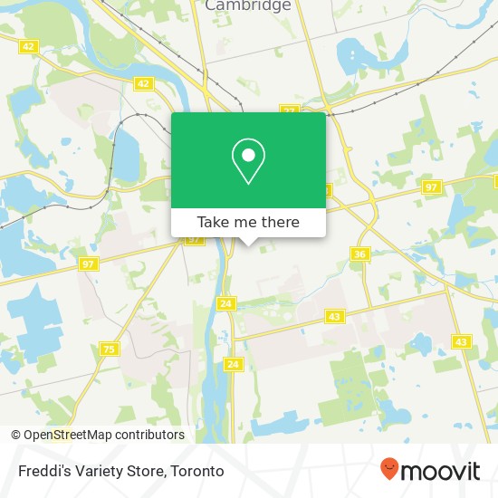 Freddi's Variety Store map