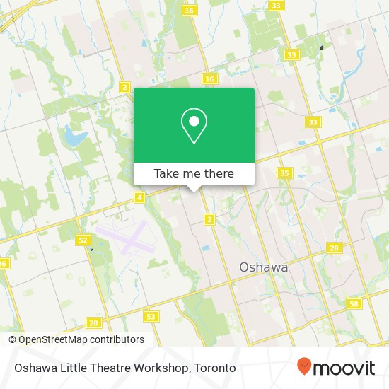 Oshawa Little Theatre Workshop map