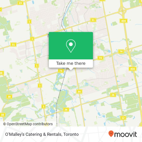 O'Malley's Catering & Rentals map