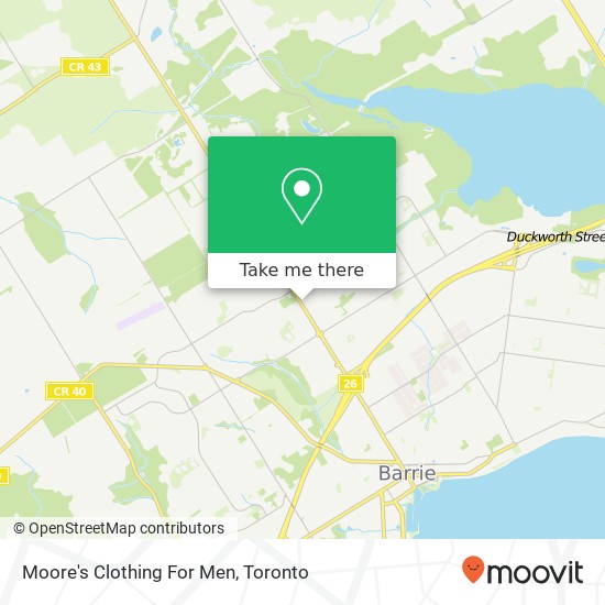 Moore's Clothing For Men map