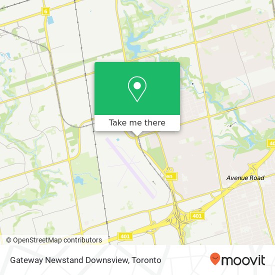 Gateway Newstand Downsview map