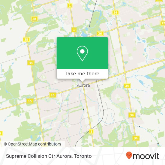 Supreme Collision Ctr Aurora map