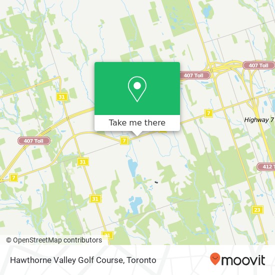 Hawthorne Valley Golf Course map