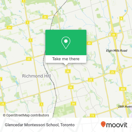 Glencedar Montessori School map
