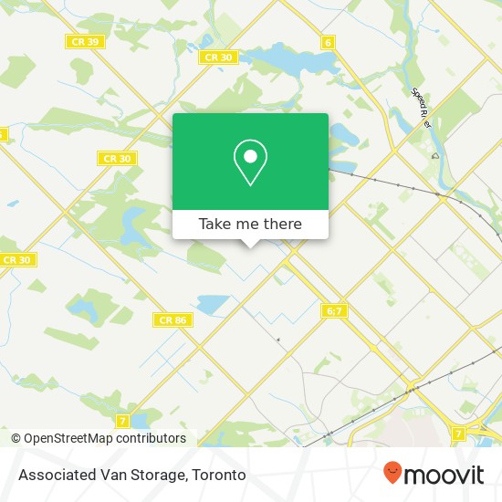 Associated Van Storage map