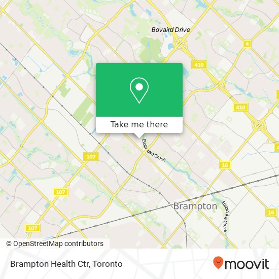 Brampton Health Ctr map