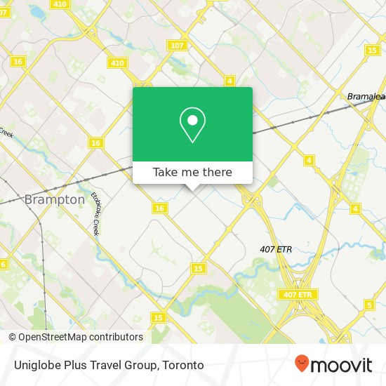 Uniglobe Plus Travel Group map