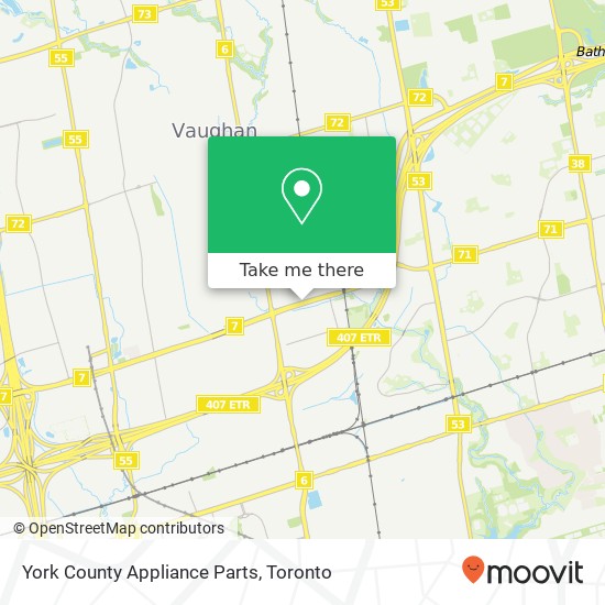 York County Appliance Parts map