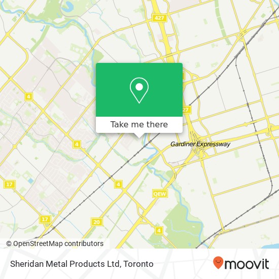 Sheridan Metal Products Ltd map
