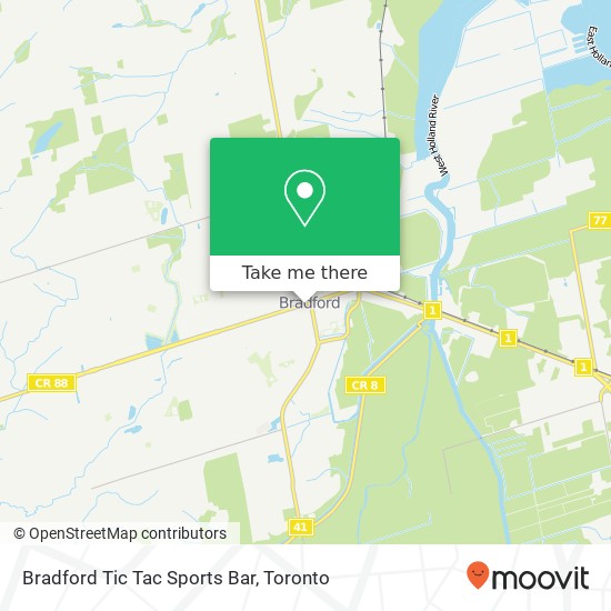 Bradford Tic Tac Sports Bar map