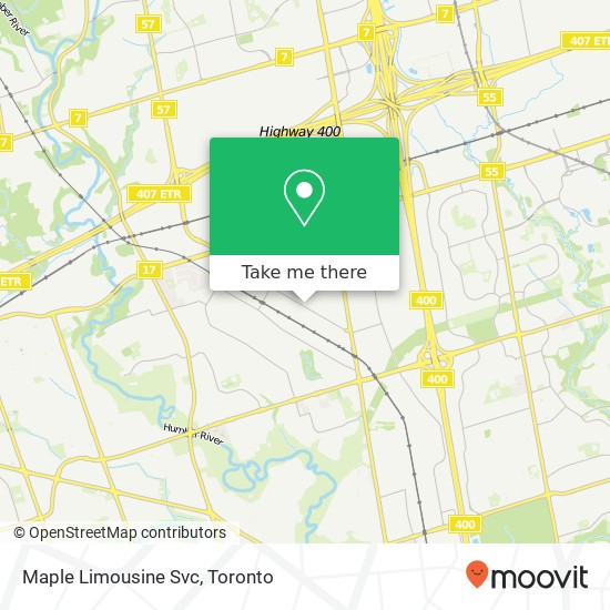 Maple Limousine Svc map