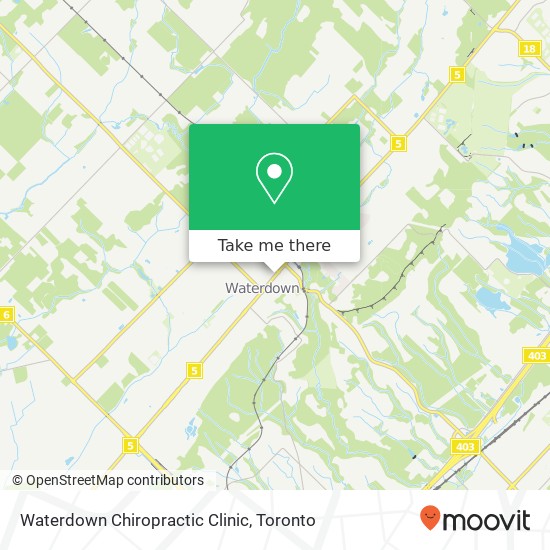 Waterdown Chiropractic Clinic map
