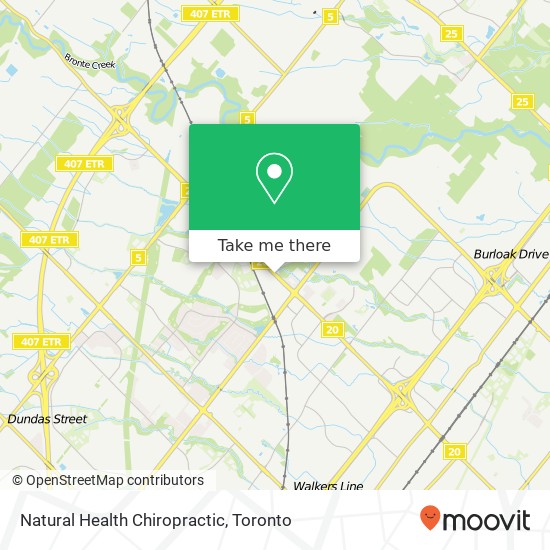 Natural Health Chiropractic map