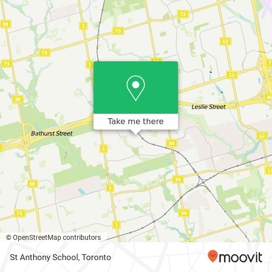 St Anthony School map