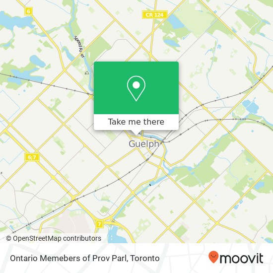 Ontario Memebers of Prov Parl map