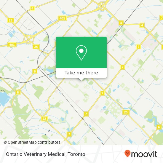 Ontario Veterinary Medical map