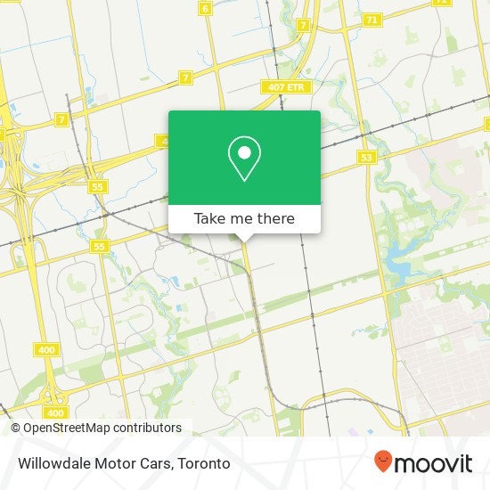 Willowdale Motor Cars map