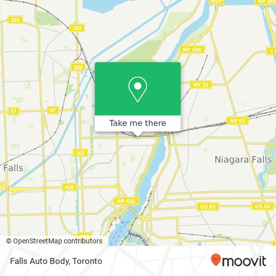 Falls Auto Body map