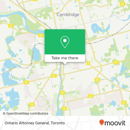 Ontario Attorney General map