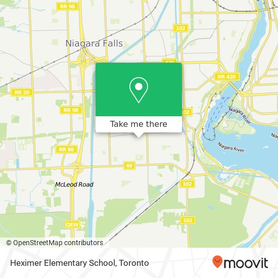 Heximer Elementary School map
