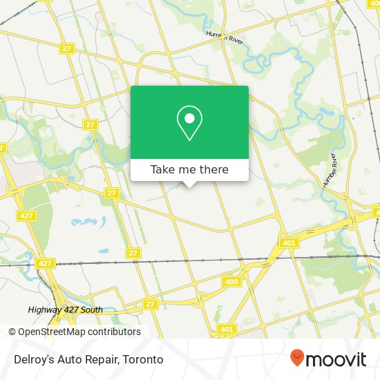 Delroy's Auto Repair map