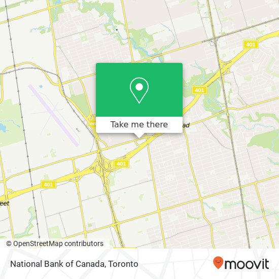 National Bank of Canada map