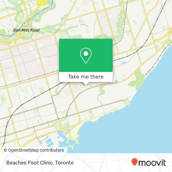 Beaches Foot Clinic map