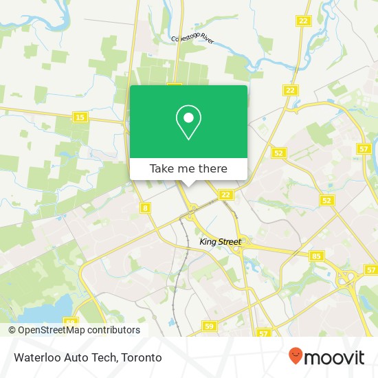 Waterloo Auto Tech map