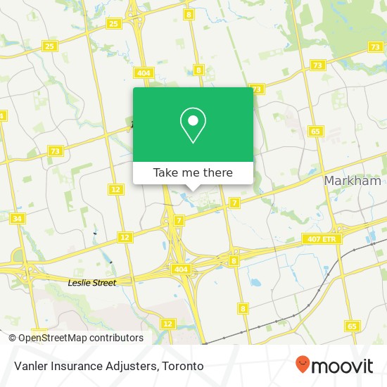 Vanler Insurance Adjusters map