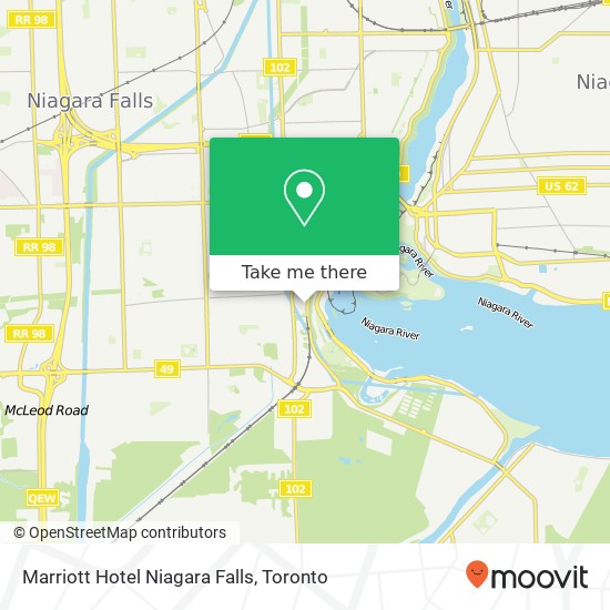 Marriott Hotel Niagara Falls map