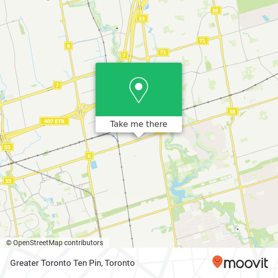 Greater Toronto Ten Pin map