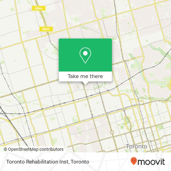 Toronto Rehabilitation Inst map