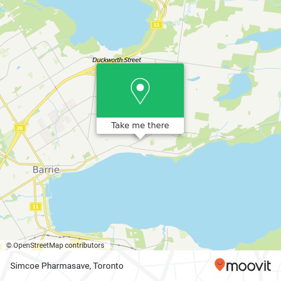 Simcoe Pharmasave map