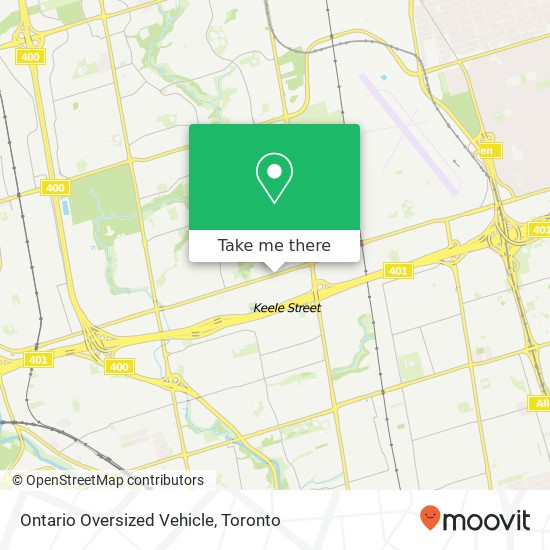 Ontario Oversized Vehicle map