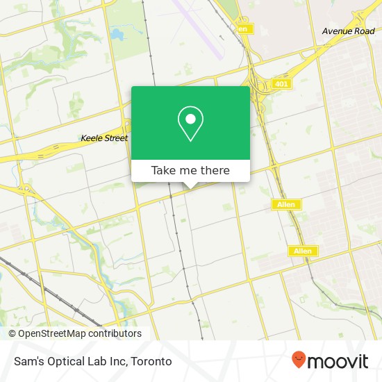 Sam's Optical Lab Inc map