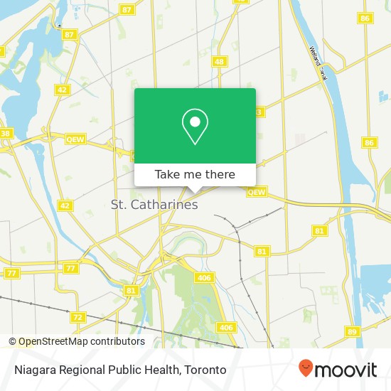 Niagara Regional Public Health map